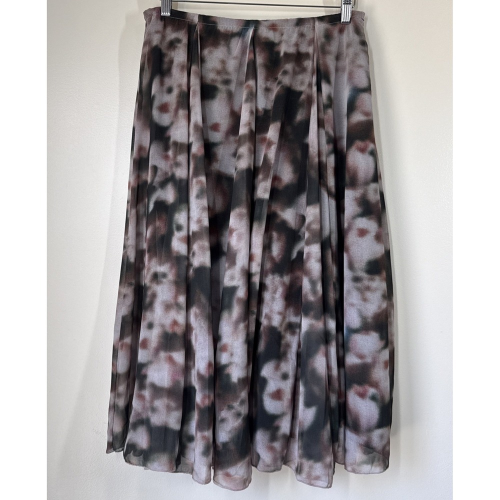 Rachel Zoe Skirt Womens Size M Midi A Line Tiered Sheer Floral Fairy Peasant